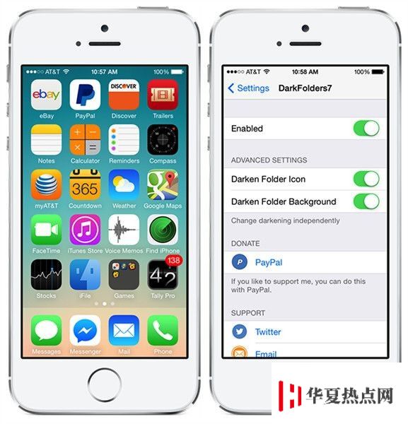 iOS7.1.2越狱插件推荐：文件夹背景和图标变暗DarkFolders7