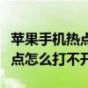 苹果手机热点打不开是怎么回事（苹果手机热点怎么打不开）