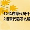 6041违章代码什么意思（60252违章代码是什么意思 60252违章代码怎么解决）