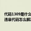 代码1309是什么违章（16031违章代码是什么意思 16031违章代码怎么解决）