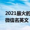 2021最火的微信名英文纯英文（简单好听的微信名英文）