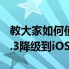 教大家如何使用恢复模式把苹果手机iOS13.2.3降级到iOS 13.2.2 