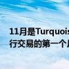 11月是Turquoise开始在MillenniumIT提供的新平台上进行交易的第一个月