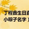 丁程鑫生日直播透露小粽子名字（丁程鑫自曝小粽子名字）