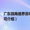 广东微商信息咨询有限公司（关于广东微商信息咨询有限公司介绍）