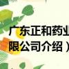 广东正和药业有限公司（关于广东正和药业有限公司介绍）