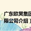 广东欧昊集团有限公司（关于广东欧昊集团有限公司介绍）