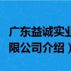 广东益诚实业有限公司（关于广东益诚实业有限公司介绍）