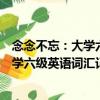 念念不忘：大学六级英语词汇记忆手册（关于念念不忘：大学六级英语词汇记忆手册介绍）