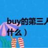 buy的第三人称单数（buy的第三人称单数是什么）