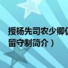 授杨先司农少卿仍东都留守制（关于授杨先司农少卿仍东都留守制简介）