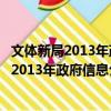 文体新局2013年政府信息公开工作年度报告（关于文体新局2013年政府信息公开工作年度报告简介）