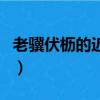 老骥伏枥的近义词和反义词（老骥伏枥反义词）