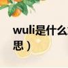 wuli是什么意思饭圈（wuli网络用语什么意思）