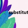 substitute什么软件（substitutes）