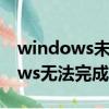 windows未能启动开不了机怎么办（windows无法完成系统配置）