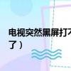 电视突然黑屏打不开了指示灯也不亮（电视突然黑屏打不开了）