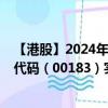 【港股】2024年07月26日上市公司名称（宏辉集团）股票代码（00183）实时行情