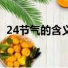 24节气的含义是什么意思（24节气的含义）