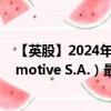 【英股】2024年08月04日代码（0DZC）名称（CIE Automotive S.A.）最新数据