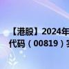 【港股】2024年08月06日上市公司名称（天能动力）股票代码（00819）实时行情