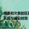 借条和欠条的区别与诉讼时效最新司法解释（借条和欠条的区别与诉讼时效）