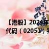 【港股】2024年08月13日上市公司名称（51信用卡）股票代码（02051）实时行情