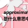 approximate是什么意思中文（application是什么意思中文）