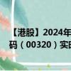 【港股】2024年08月23日上市公司名称（金宝通）股票代码（00320）实时行情