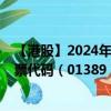 【港股】2024年08月31日上市公司名称（美捷汇控股）股票代码（01389）实时行情