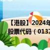 【港股】2024年08月31日上市公司名称（中国生态旅游）股票代码（01371）实时行情