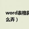 word表格斜线上下打字（excel表格斜杠怎么弄）