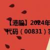 【港股】2024年09月05日上市公司名称（利亚零售）股票代码（00831）实时行情