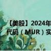 【美股】2024年09月06日上市公司名称（墨菲石油）股票代码（MUR）实时行情