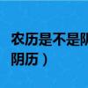 农历是不是阴历新历是不是阳历（农历是不是阴历）