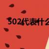 502代表什么意思啊（502代表什么意思）