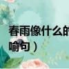 春雨像什么的比喻句二年级（春雨像什么的比喻句）