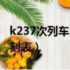 k237次列车时刻表最新晚点（k237次列车时刻表）