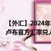 【外汇】2024年09月24日代码（RUXCNY）名称（俄罗斯卢布官方汇率兑人民币）最新数据