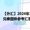 【外汇】2024年10月03日代码（VNDTHX）名称（越南盾兑泰国铢参考汇率）最新数据