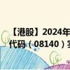 【港股】2024年10月03日上市公司名称（人和科技）股票代码（08140）实时行情