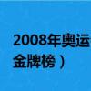 2008年奥运会金牌榜单图片（2008年奥运会金牌榜）