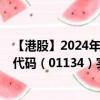 【港股】2024年10月15日上市公司名称（恒发光学）股票代码（01134）实时行情