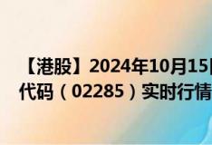 【港股】2024年10月15日上市公司名称（泉峰控股）股票代码（02285）实时行情