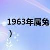 1963年属兔的是什么命（1893年属什么生肖）