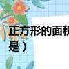 正方形的面积公式是什么（正方形的面积公式是）