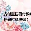 支付宝扫码付款被骗了钱怎么办才能把钱弄回来（用支付宝扫码付款被骗）