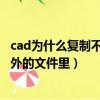 cad为什么复制不到另外一个cad（为什么cad复制不了到另外的文件里）