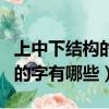 上中下结构的字有哪些字二年级（上中下结构的字有哪些）