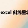 excel 斜线里怎么写字（excel斜线上下写字）